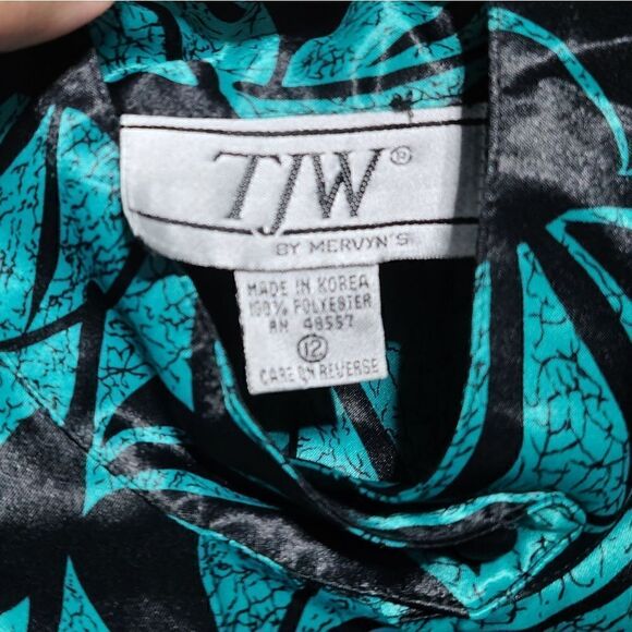 TJW by Mervyn's Vintage 80s 90s Secretary Greek Style Button Down Shirt Size 12 - Picture 16 of 16